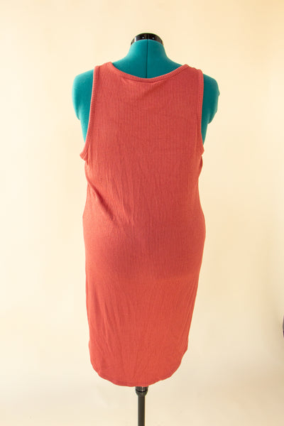 Coral Jersey Knit Dress XL