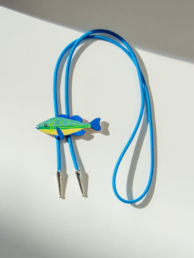 Fish Blue Bolo Tie