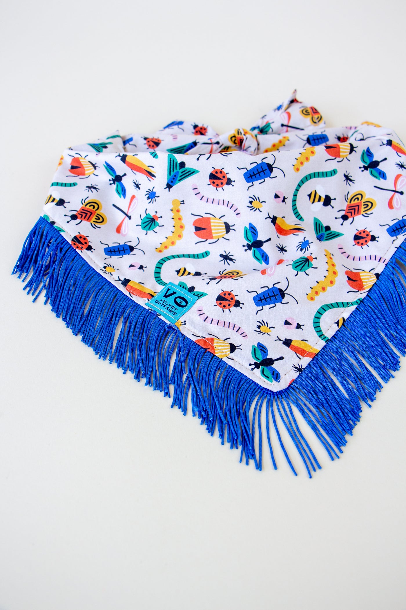 Bugs with Blue Fringe Dog/Cat Bandana