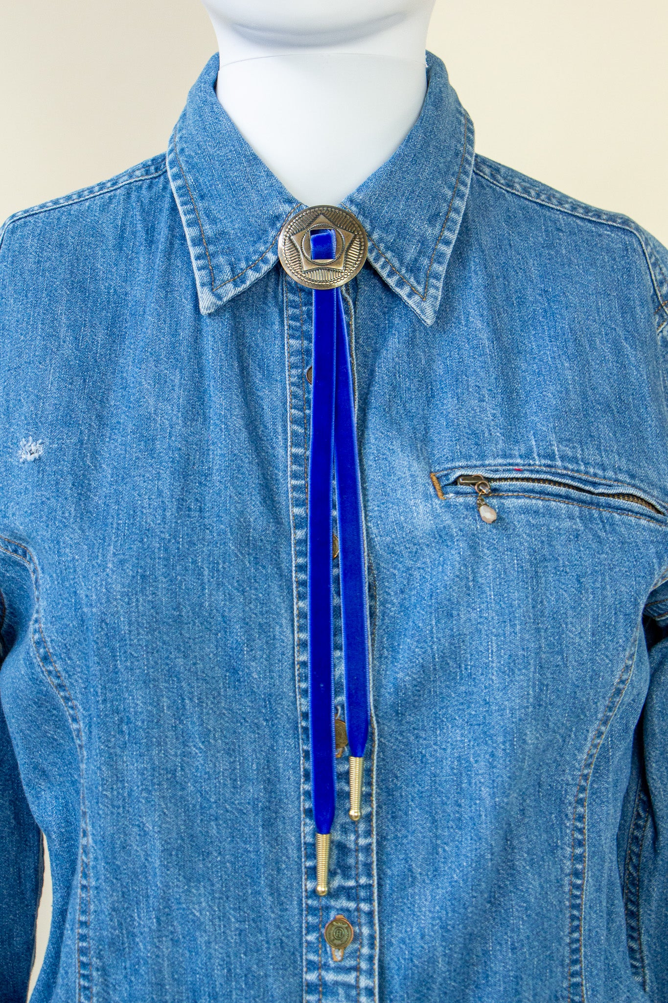 Multiple Velvet Bolo Ties - Gold Tips