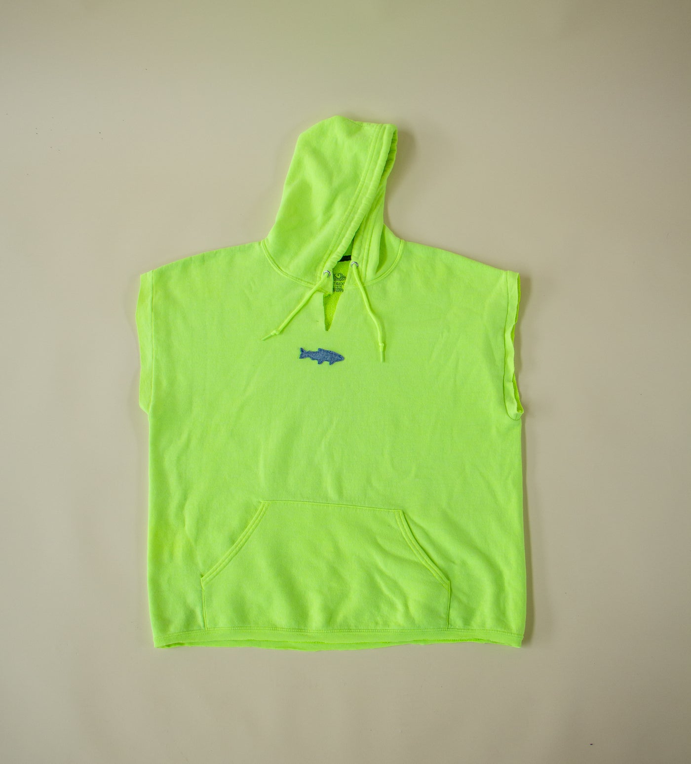 Neon Yellow Muscle Hoodie L