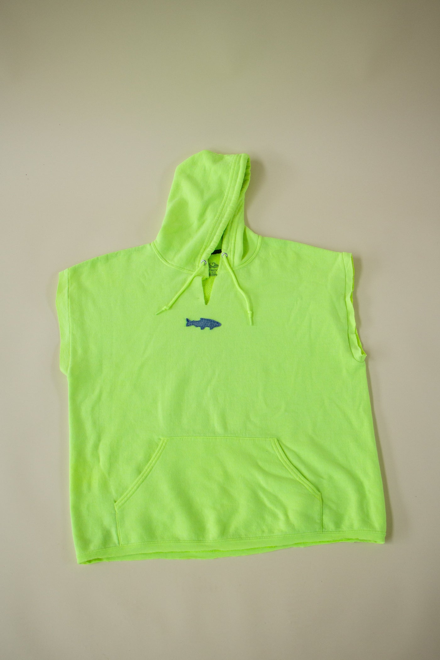 Neon Yellow Muscle Hoodie L