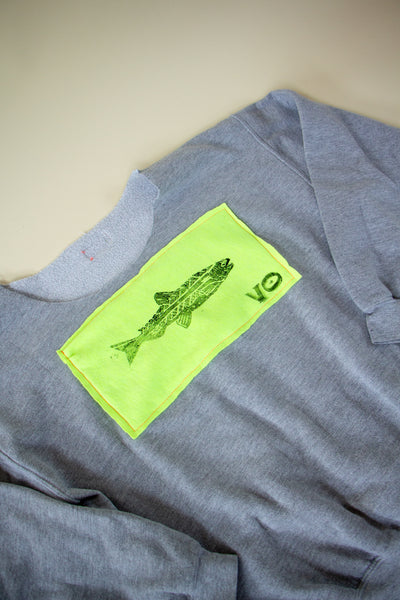 Grey Fish Sweatshirt M