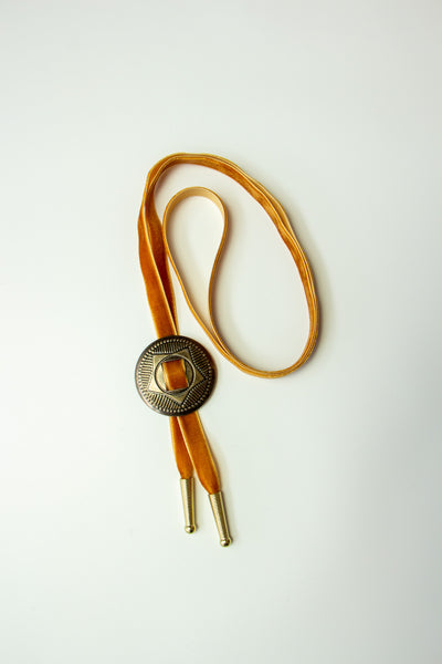 Multiple Velvet Bolo Ties - Gold Tips