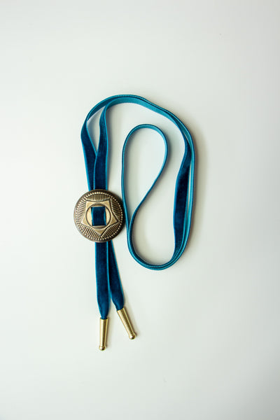 Multiple Velvet Bolo Ties - Gold Tips