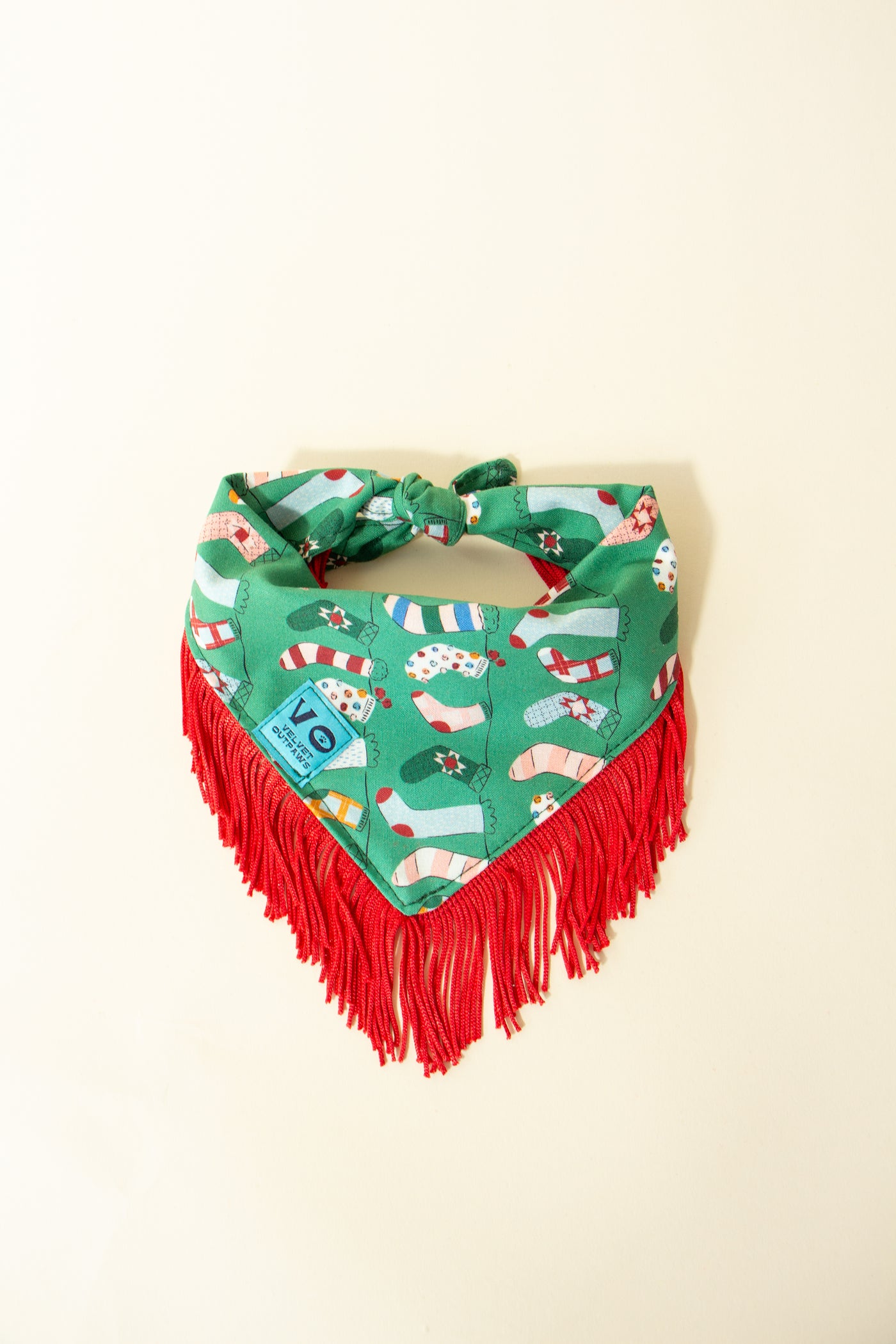 Holiday Stocking Fringe Pet Bandana