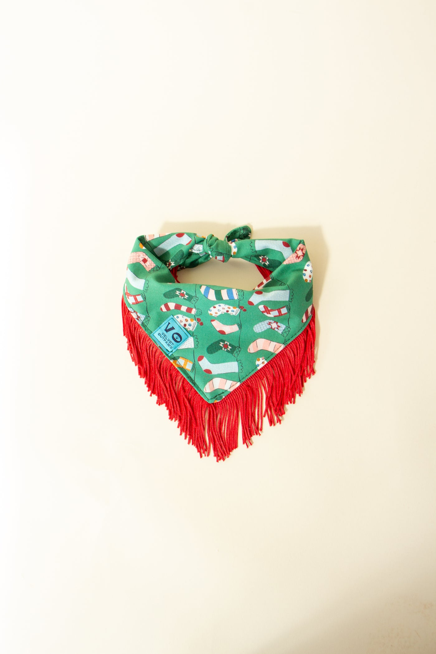 Holiday Stocking Fringe Pet Bandana