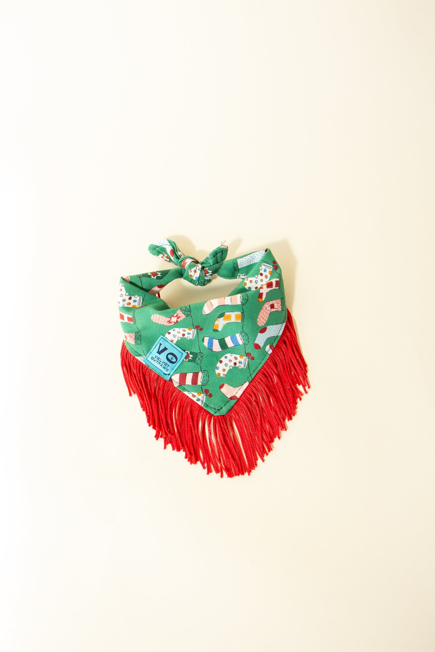 Holiday Stocking Fringe Pet Bandana