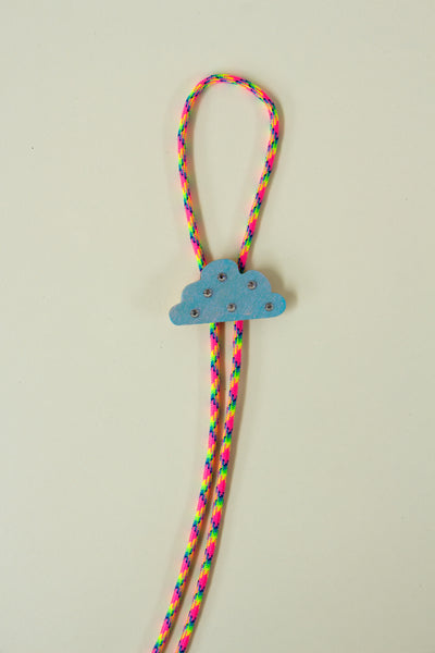 Rainbow Rain Cloud Bolo Tie