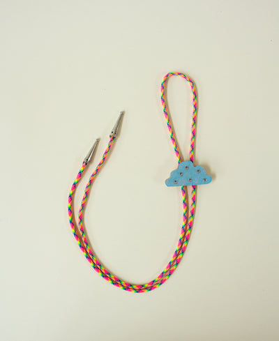 Rainbow Rain Cloud Bolo Tie