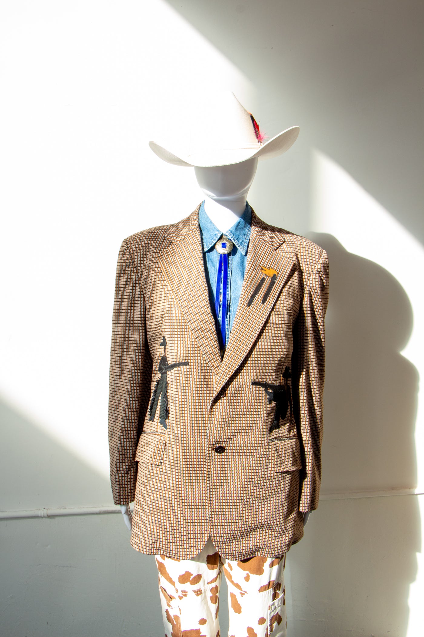 Upcycled Vintage Western Cowboy Blazer L