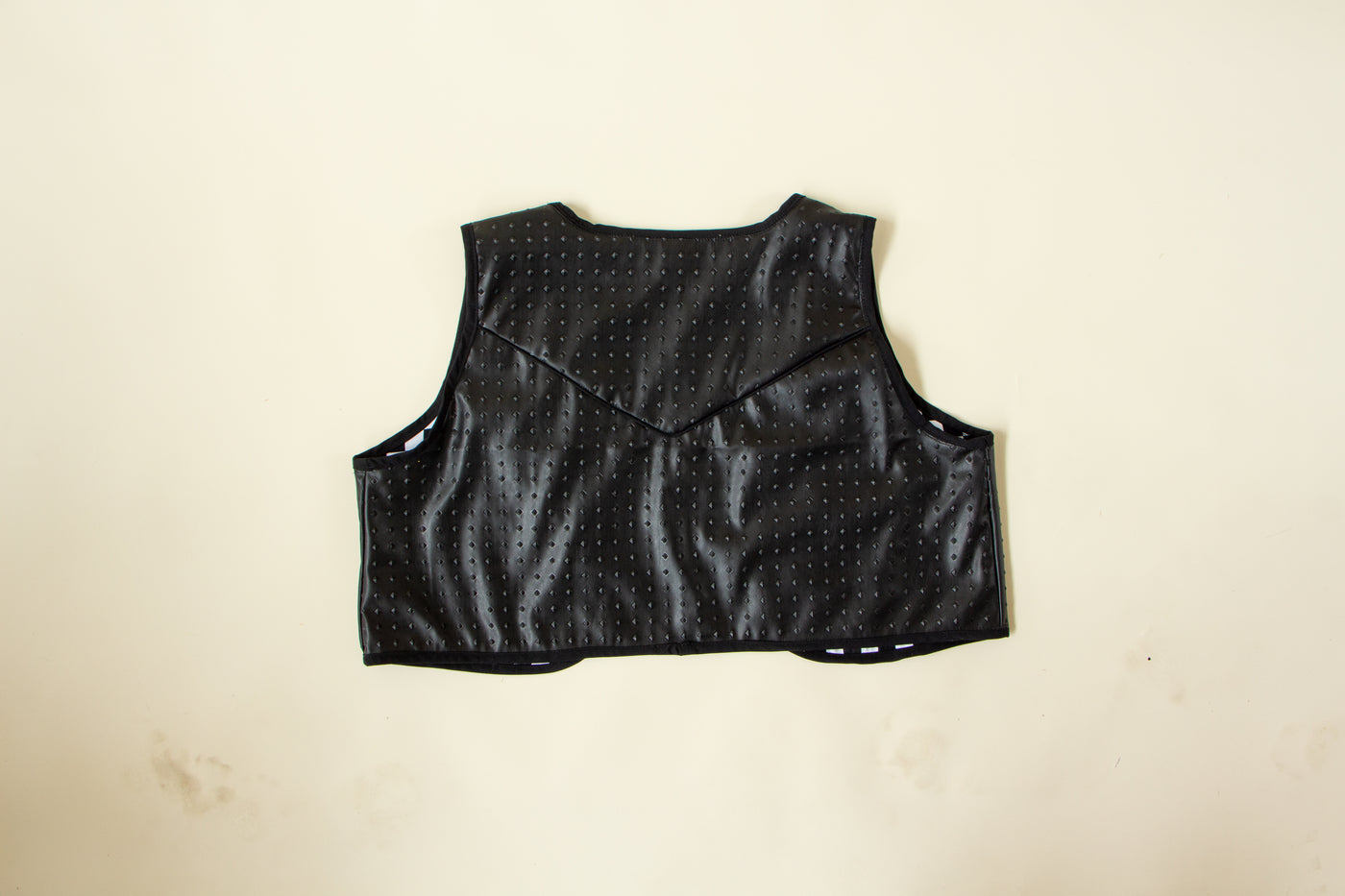 Western Style Leather Crop Vest - Size L