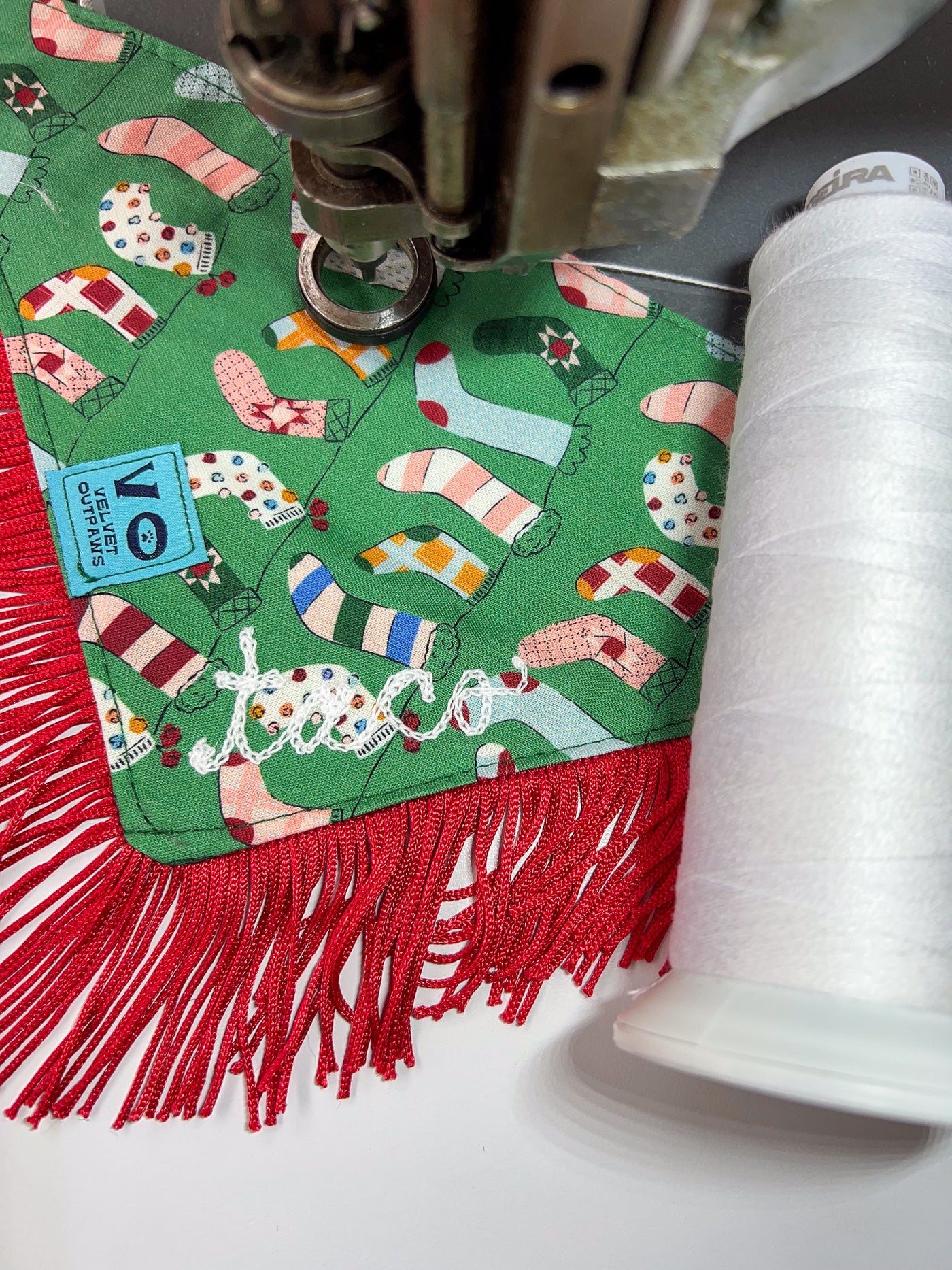 Stockings By the Fire Dog Bandana