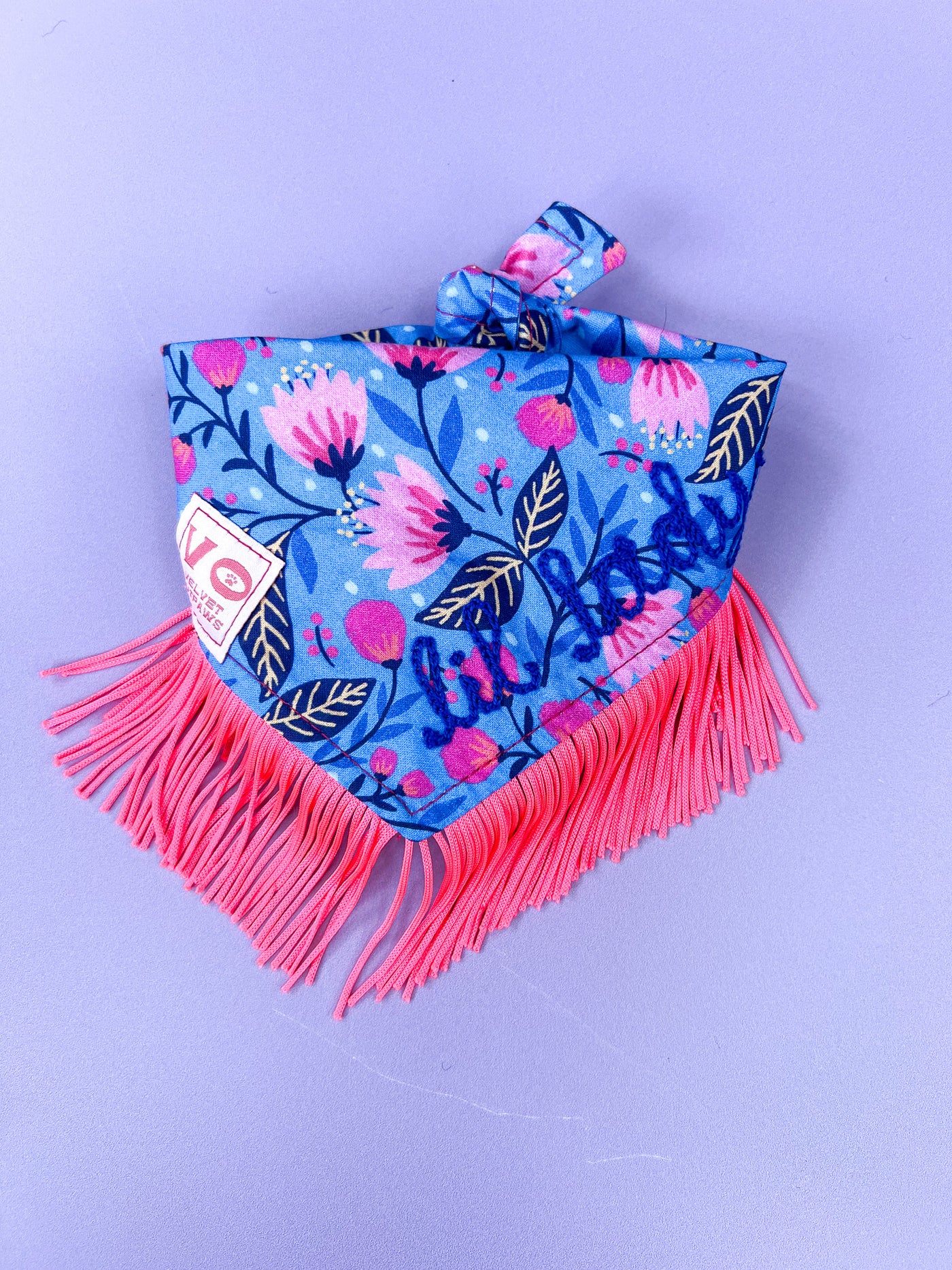 Blooming Flower Fringe Pet Bandana