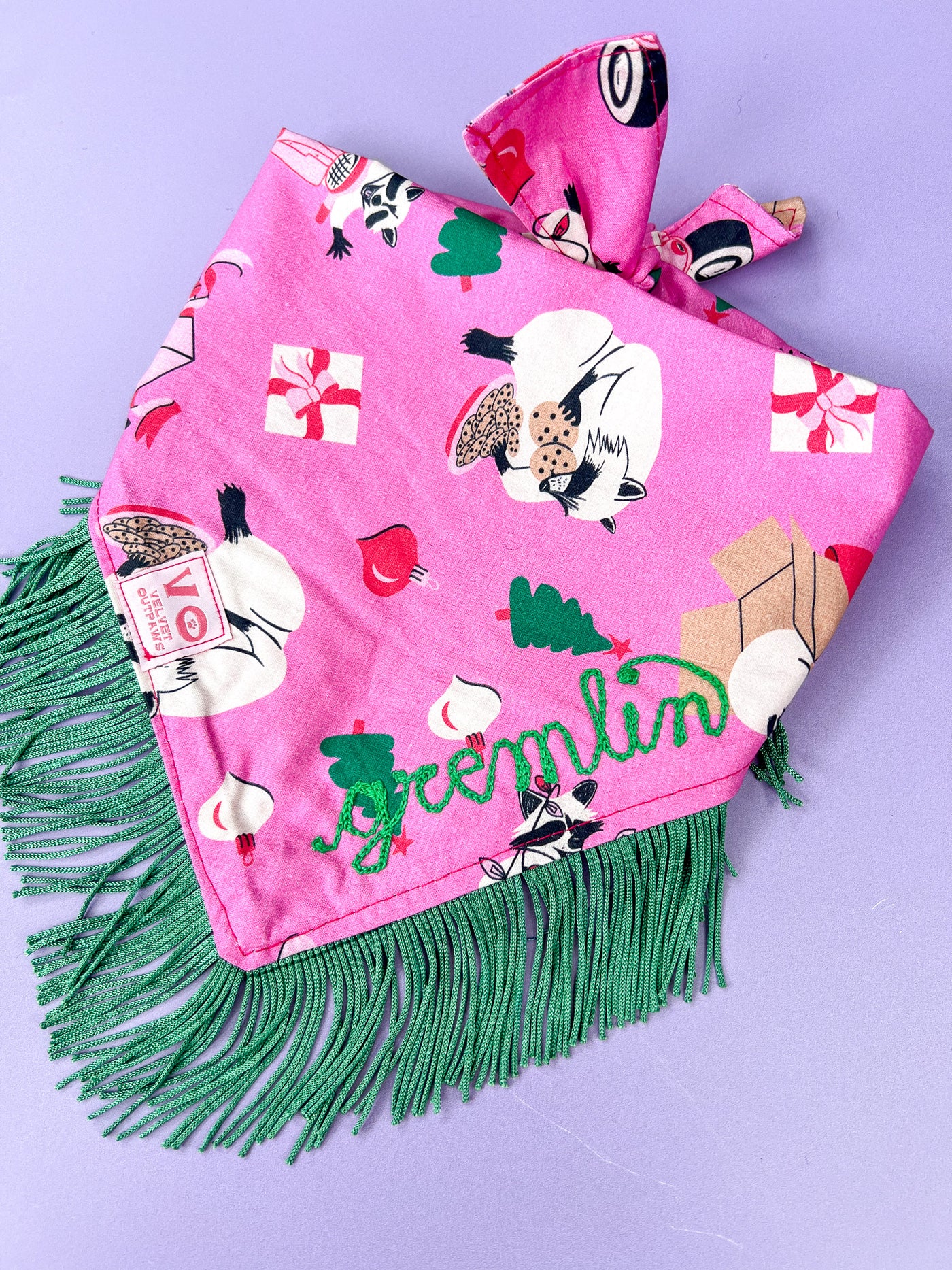 Christmas Raccoons Dog Bandana