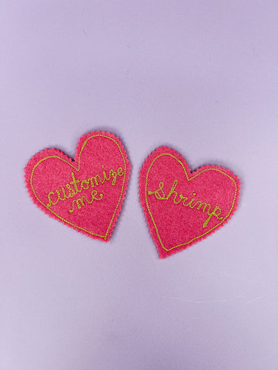 Chain Stitched Heart Patch - Customizable