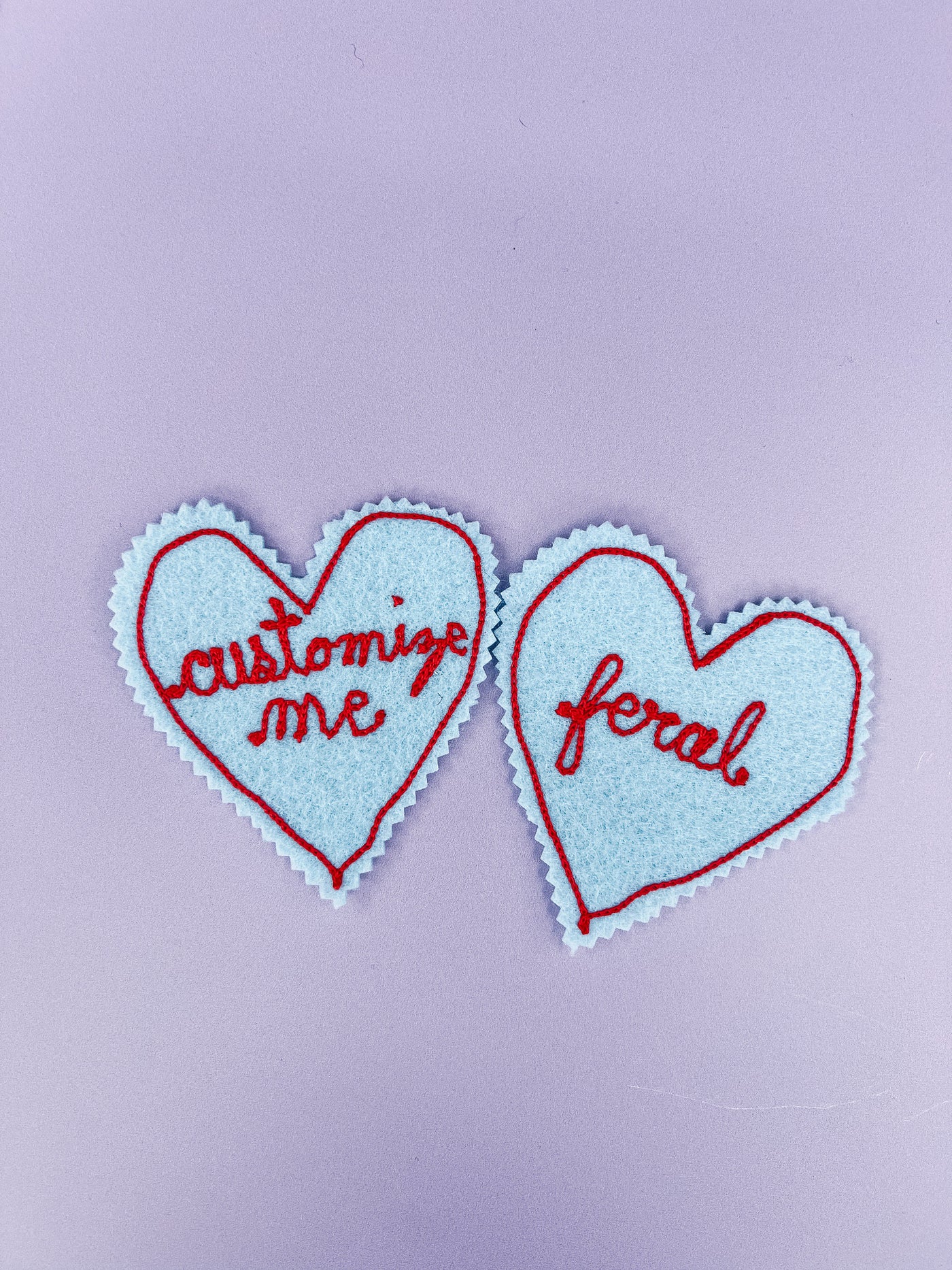 Chain Stitched Heart Patch - Customizable