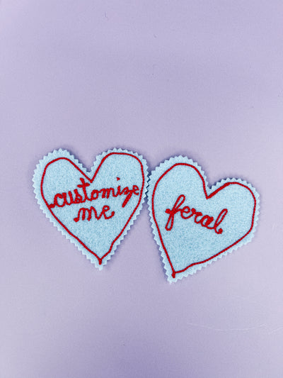 Chain Stitched Heart Patch - Customizable