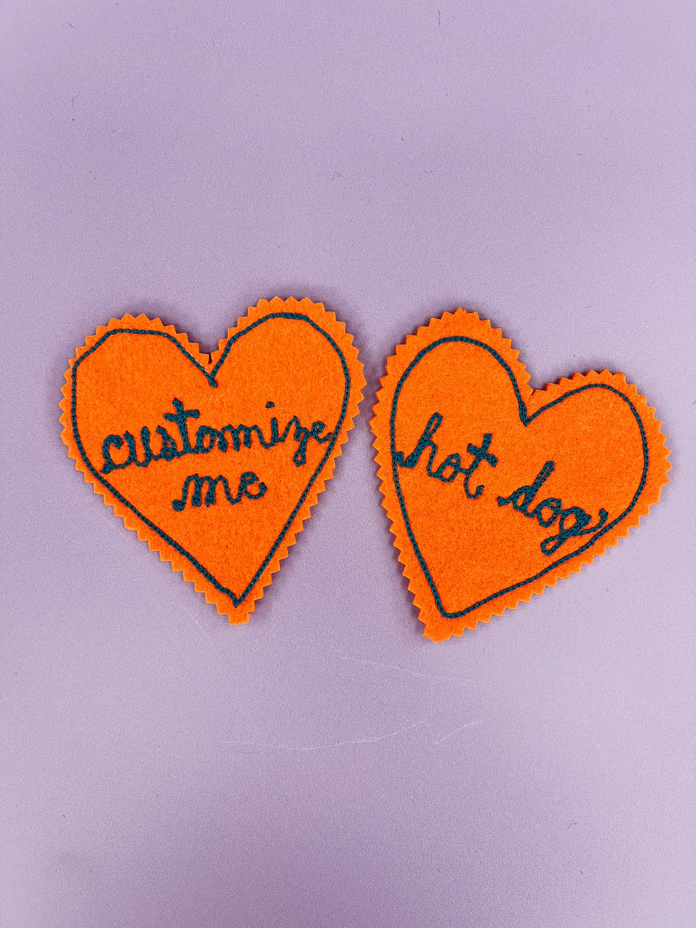 Chain Stitched Heart Patch - Customizable