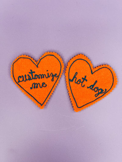 Chain Stitched Heart Patch - Customizable