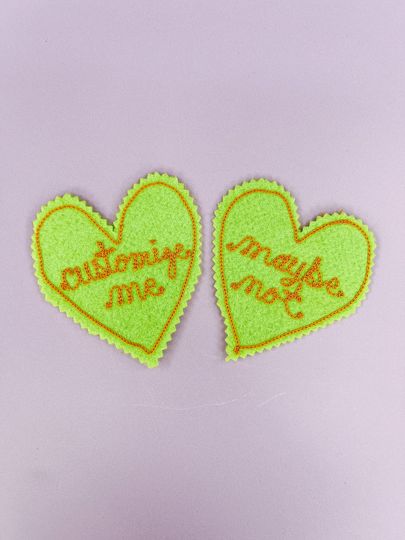 Chain Stitched Heart Patch - Customizable