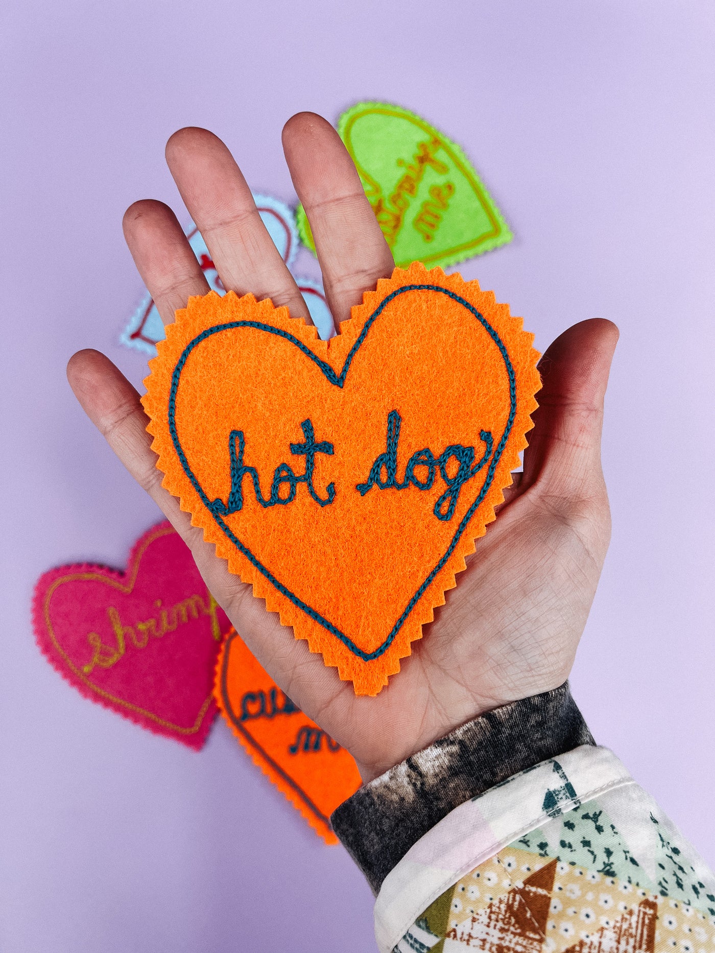 Chain Stitched Heart Patch - Customizable