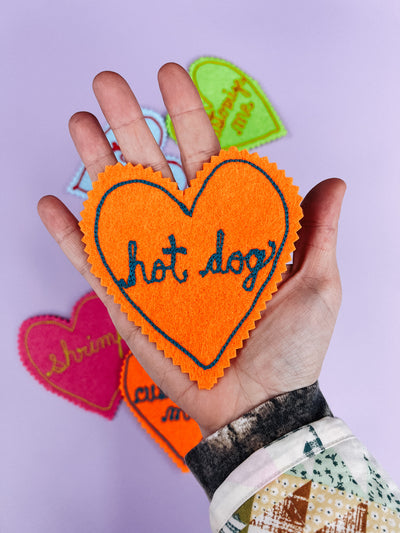 Chain Stitched Heart Patch - Customizable