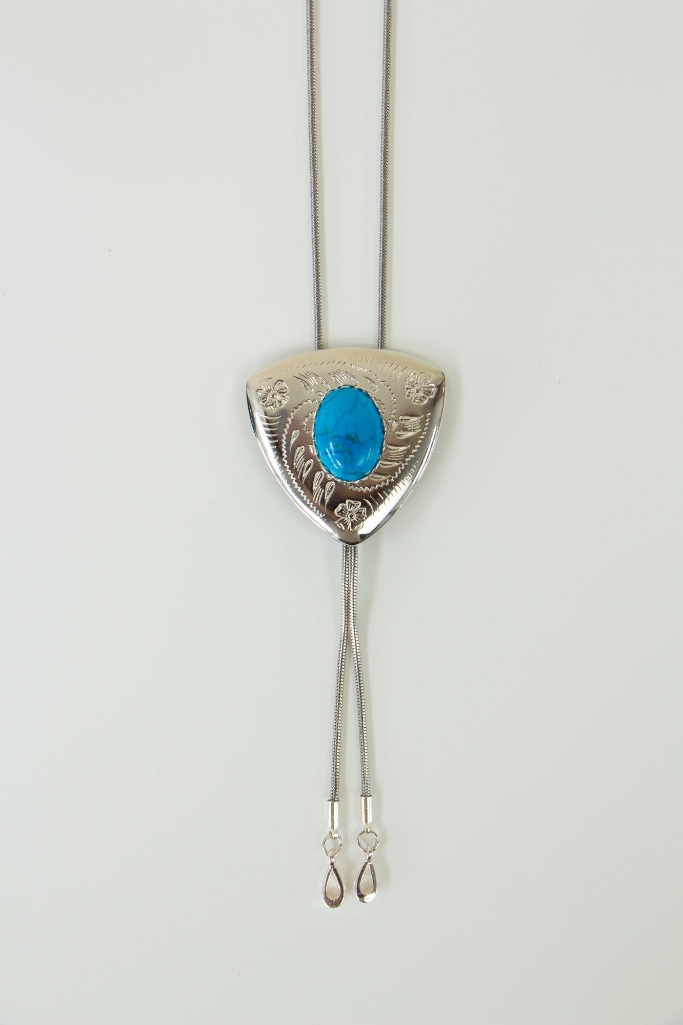 Turquoise Silver Vintage Bolo Tie