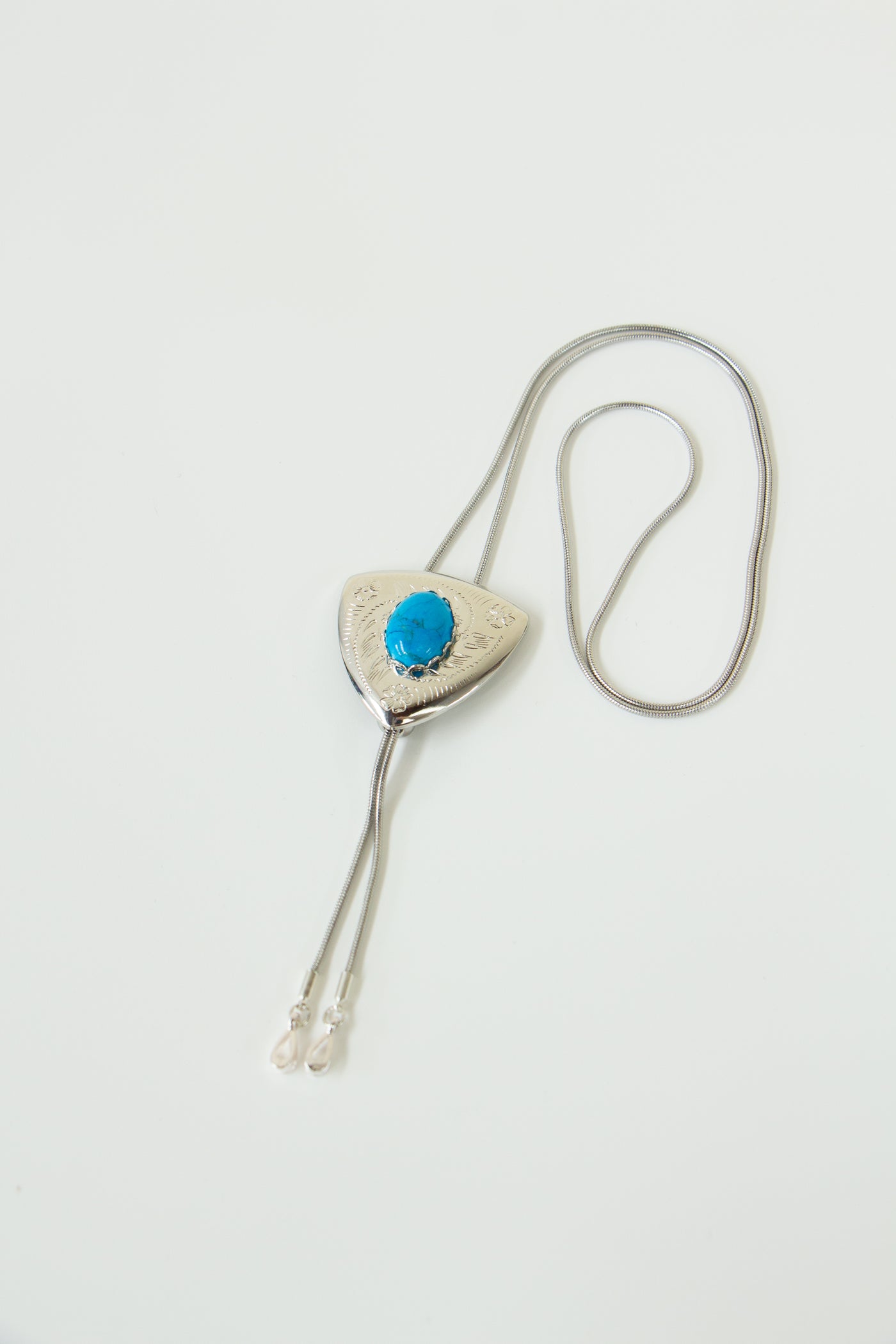 Turquoise Silver Vintage Bolo Tie