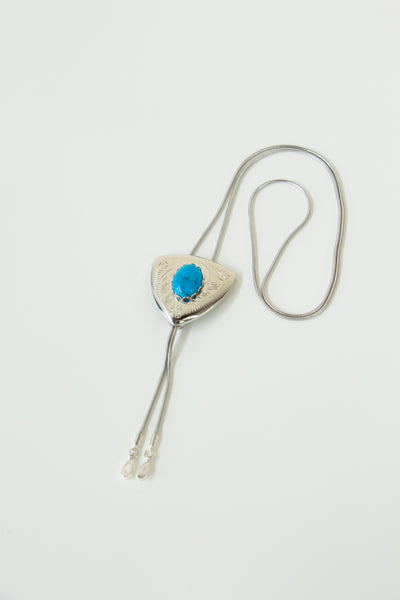 Turquoise Silver Vintage Bolo Tie