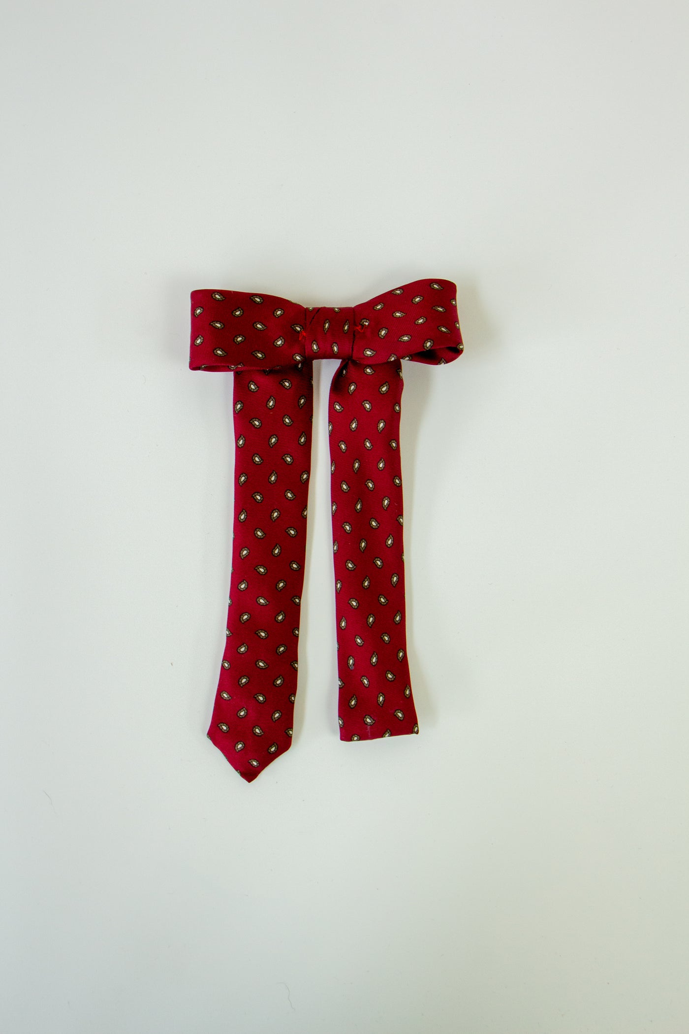 Red Mini Paisley Western Tie