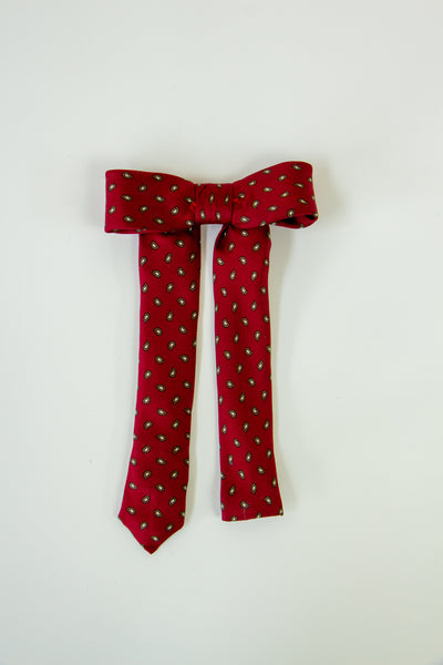 Red Mini Paisley Western Tie