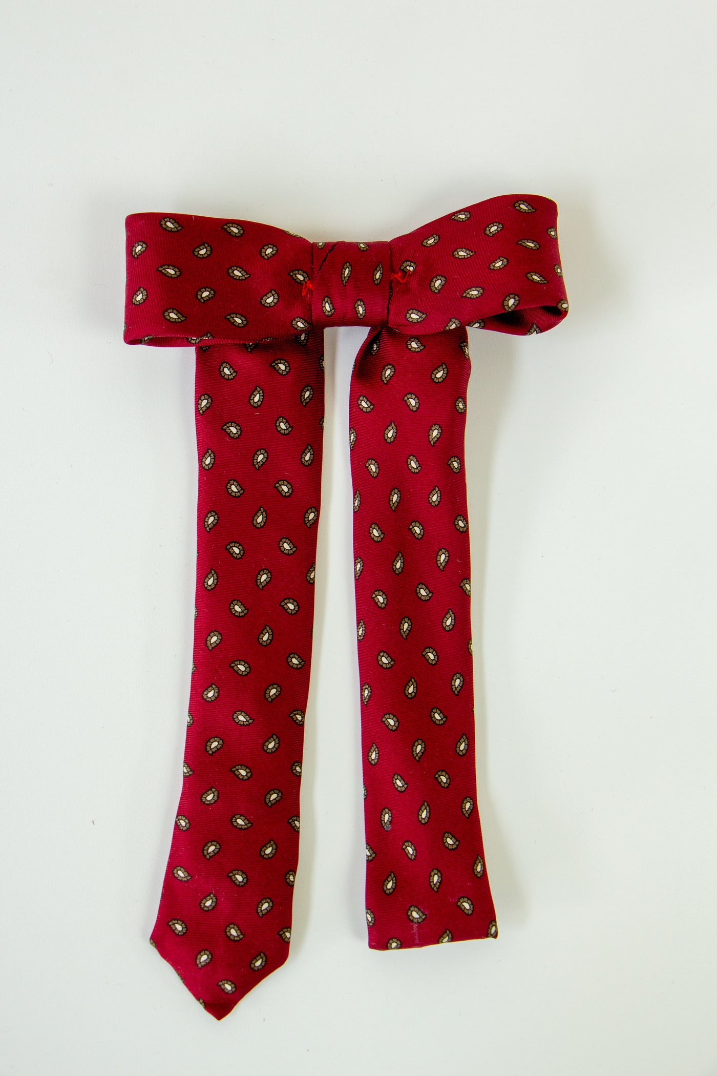 Red Mini Paisley Western Tie