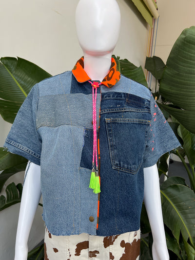 Mini Star Pink Camo Fringe Bolo Tie