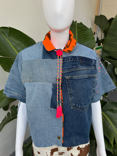 Rainbow Hot Pink Fringe Bolo Tie