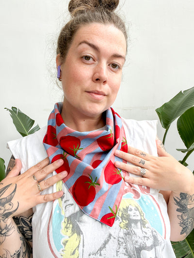 Tomato Bandana Blue & Pink