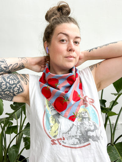 Tomato Bandana Blue & Pink