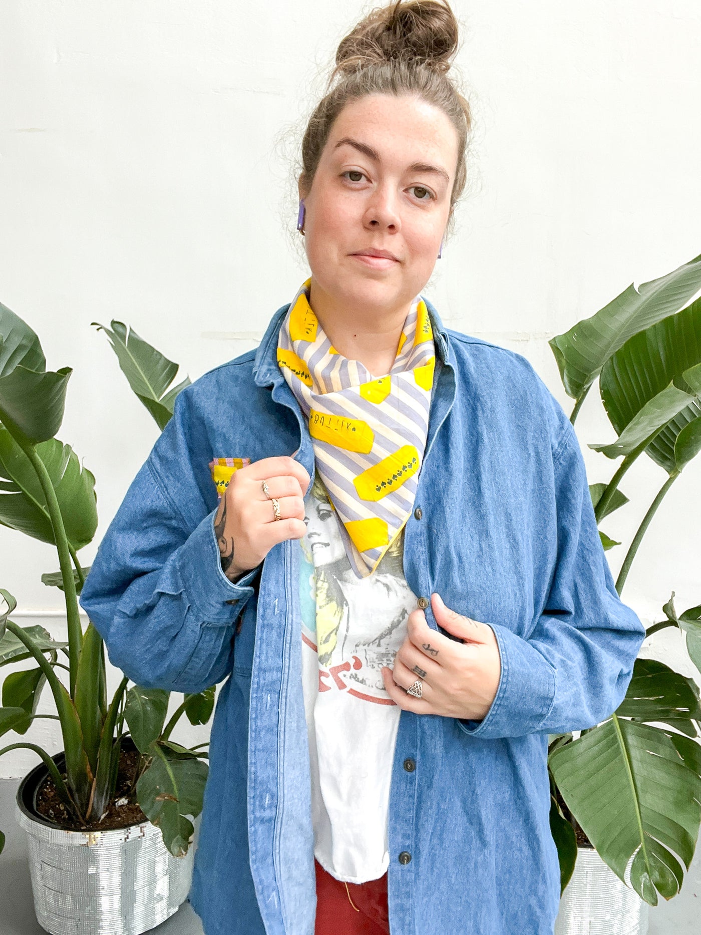 Butter Bandana Blue and White Stripe