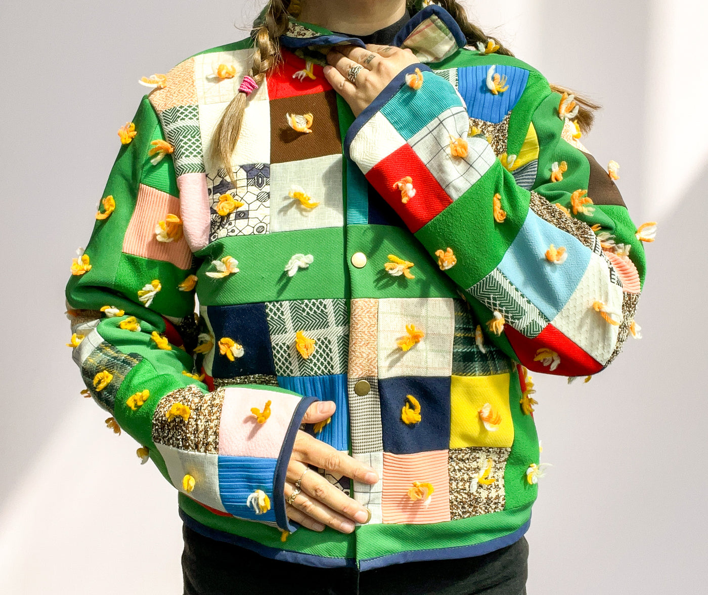 Quilted Jacket - Green Size M