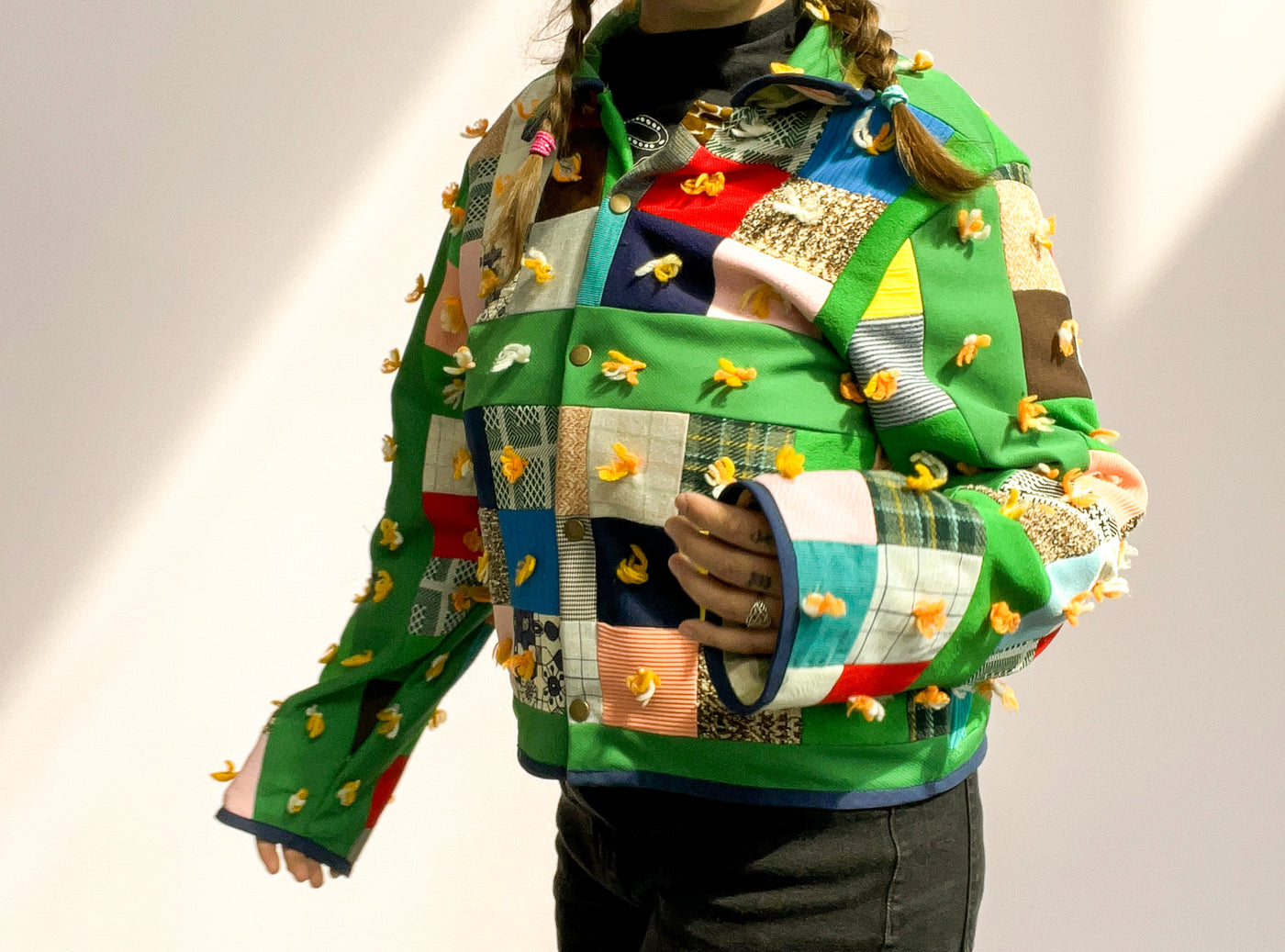Quilted Jacket - Green Size M