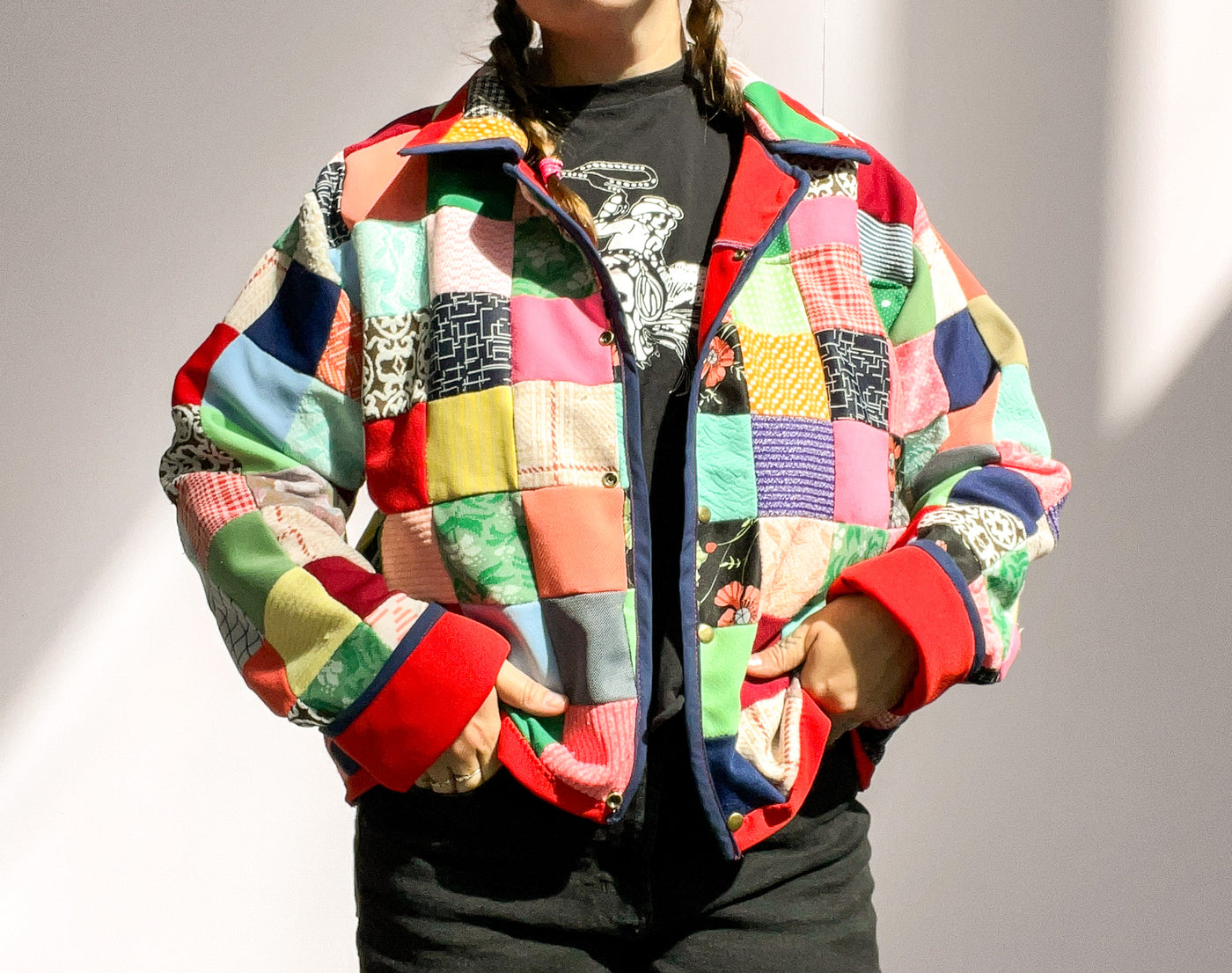 Quilted Jacket - Red Size M
