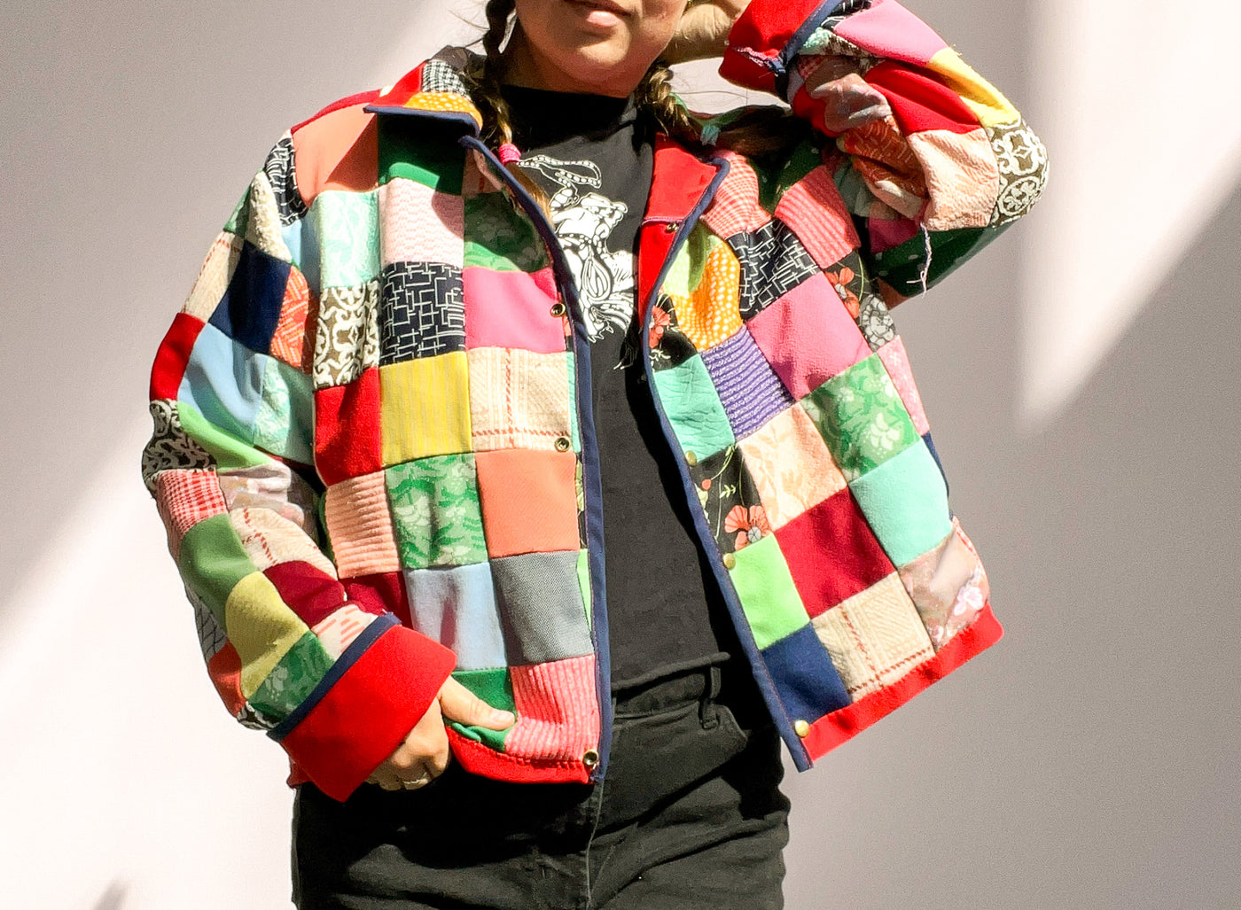 Quilted Jacket - Red Size M