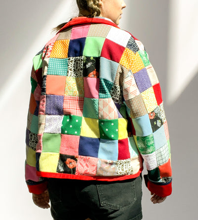 Quilted Jacket - Red Size M
