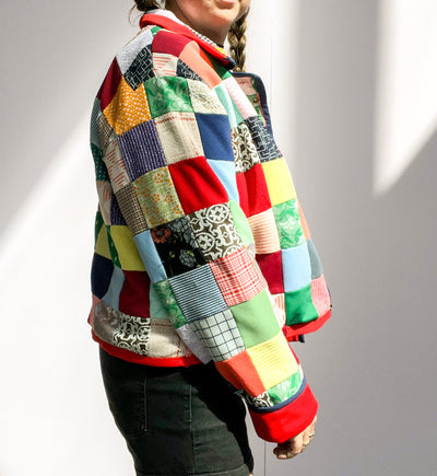 Quilted Jacket - Red Size M