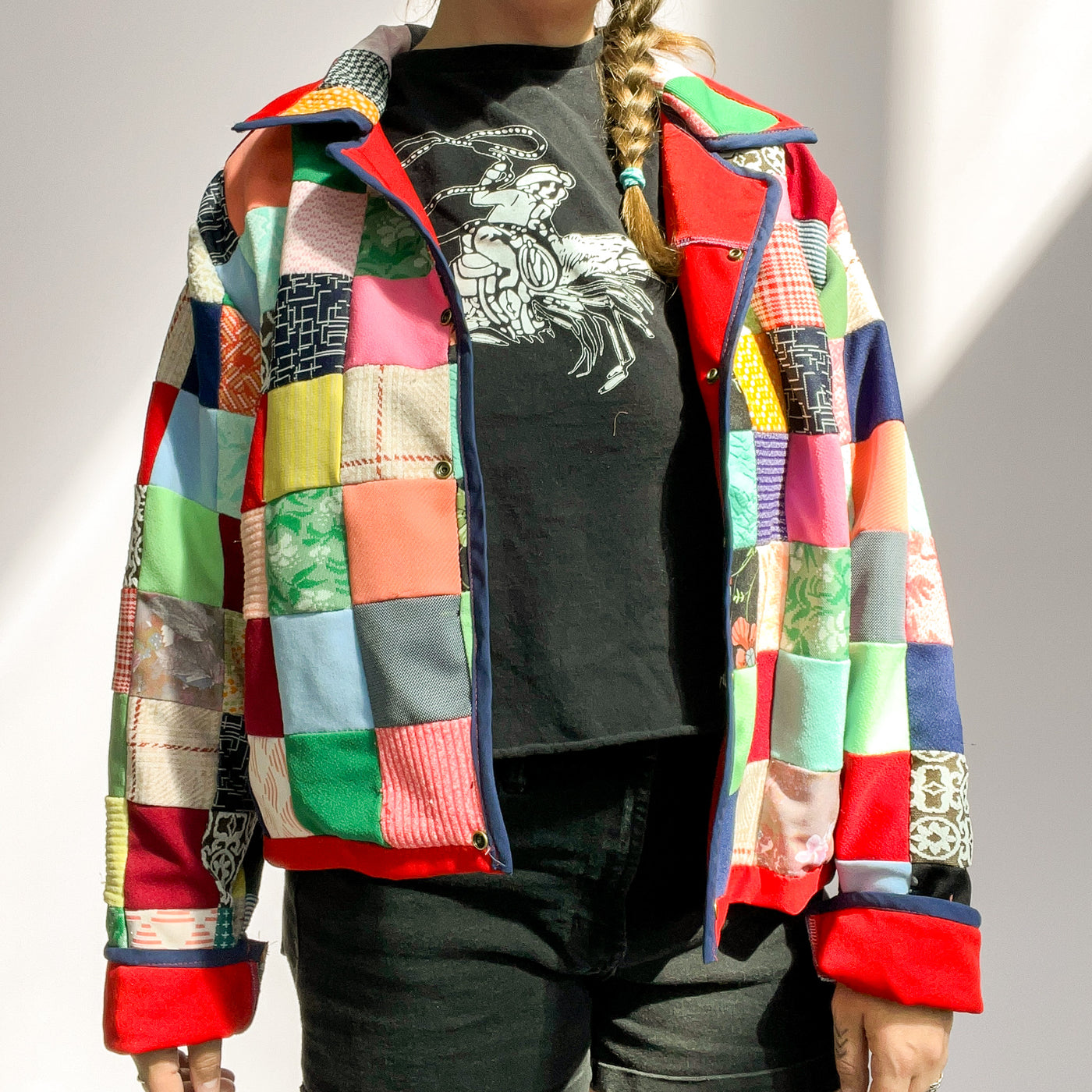 Quilted Jacket - Red Size M