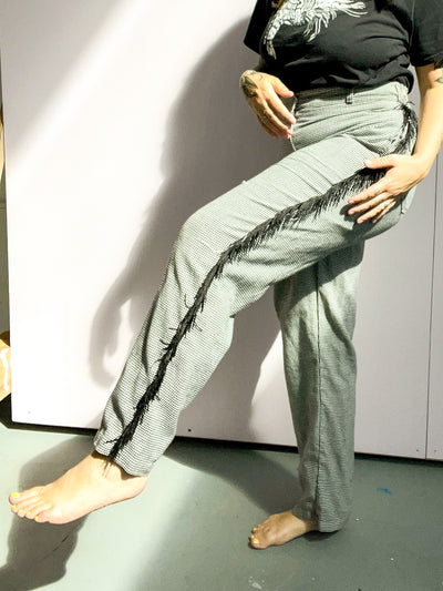 Upcycled Fringe Chef Pant - M