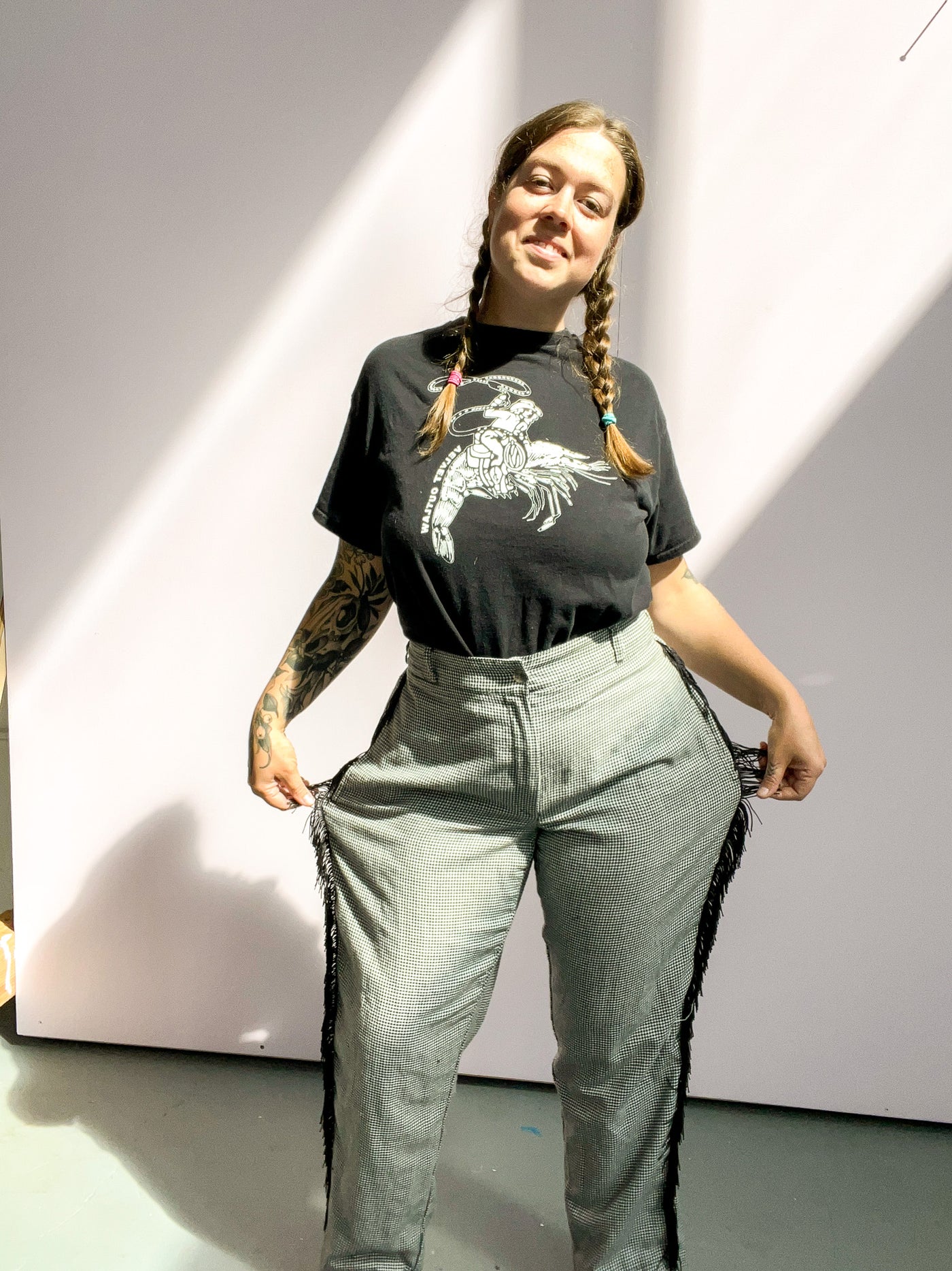 Upcycled Fringe Chef Pant - M