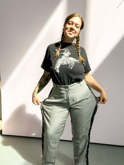 Upcycled Fringe Chef Pant - M