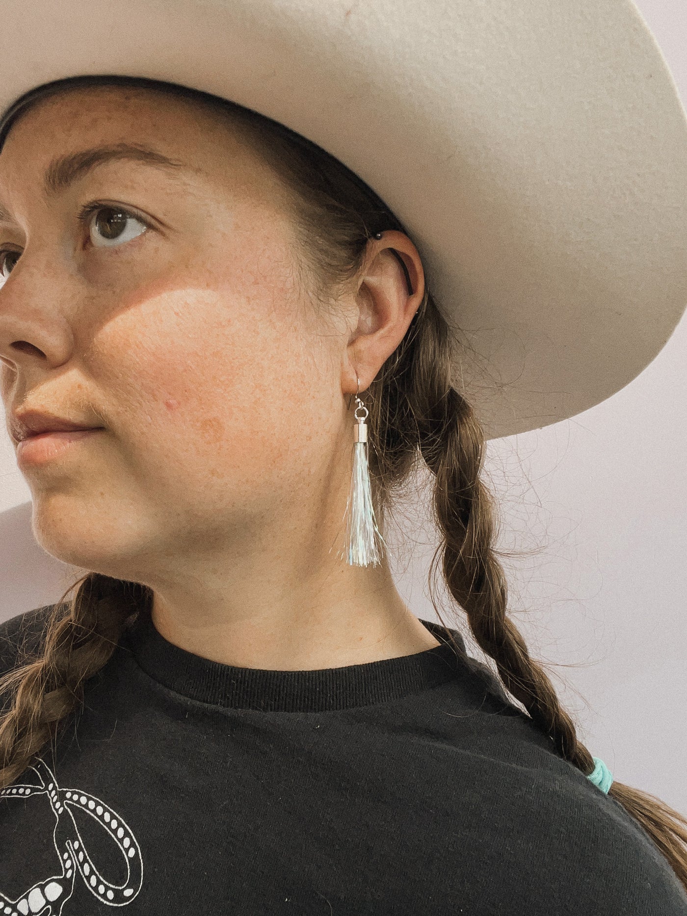 Mini Tinsel Fringe Earrings