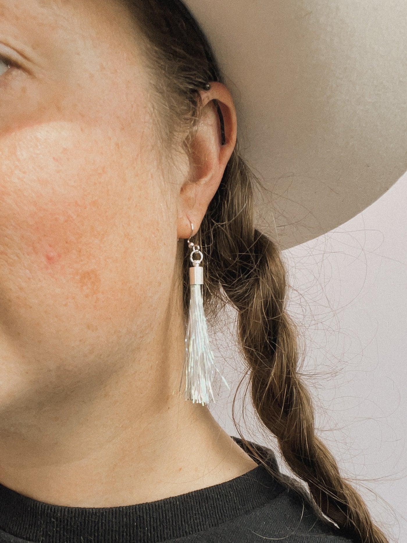 Mini Tinsel Fringe Earrings